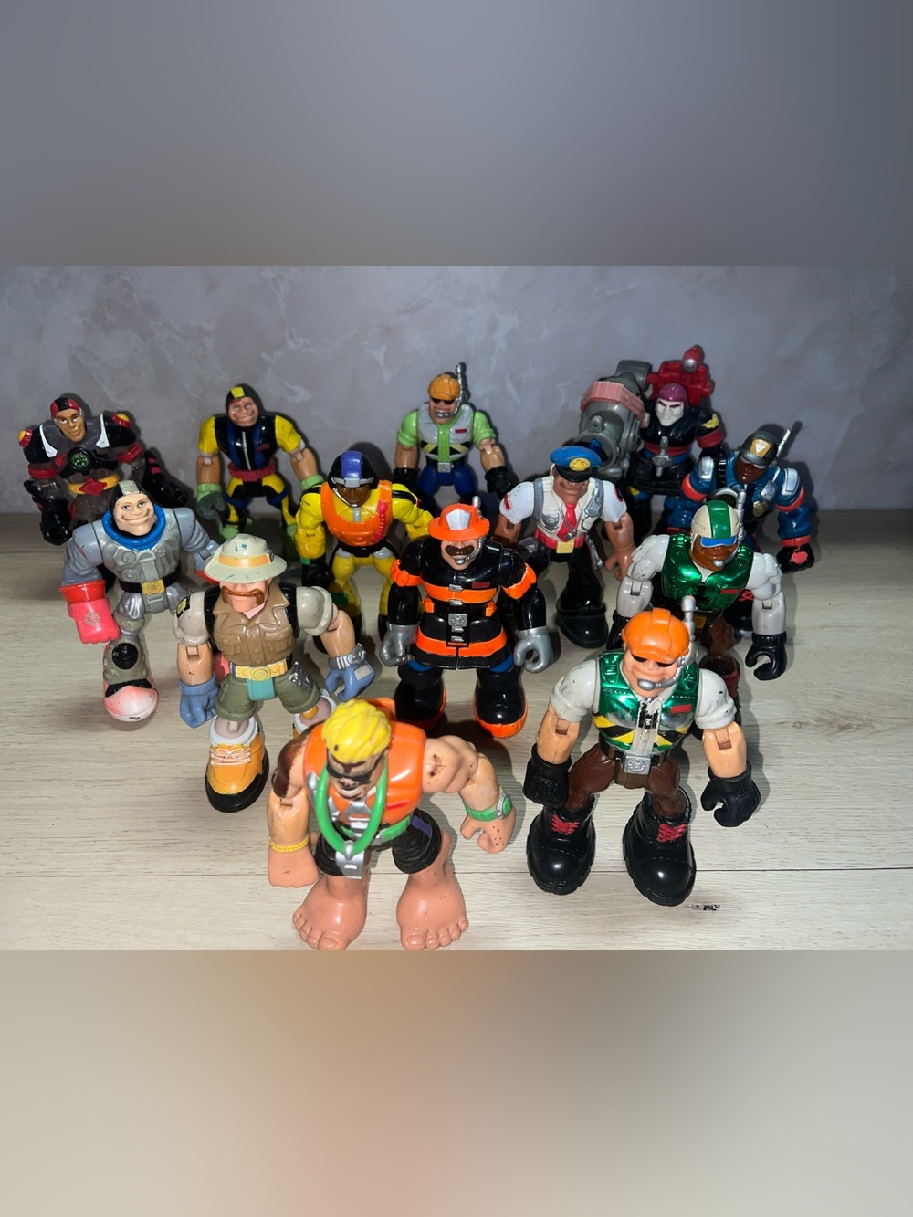 Vintage Rescue Heroes Action Figure Lot of 13 Mattel Figures 1990s 2000s